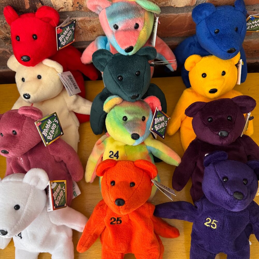 Salvino's Lot 12 1998 BAMM BEANOS MLB Baseball Collection Beanie Babies NWT